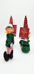 Świąteczny Elf na Półkę - Merry Christmas Elf z Cekinami!