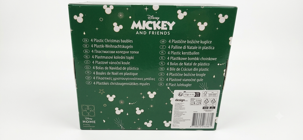 Plastikowe bombki choinkowe Disney Miki Mouse