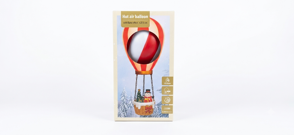 Świąteczny Balon z Efektem Płomienia LED