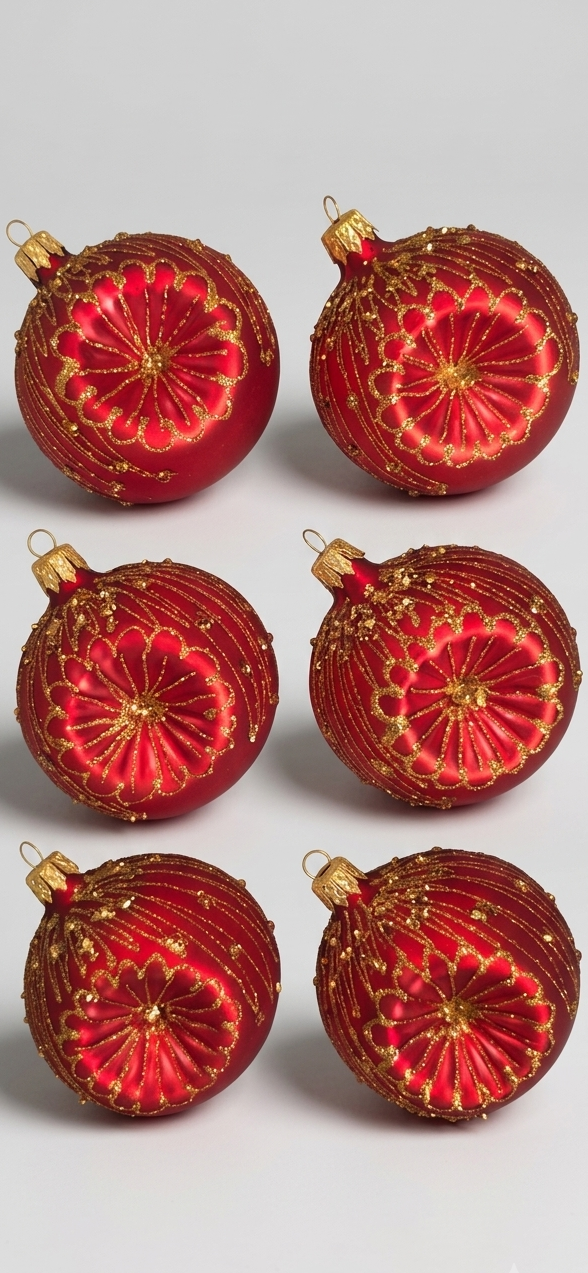 Bombki typu cytrynki reflektorki czerowny mat szklane