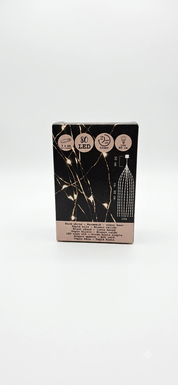 Kaskadowe lampki dekoracyjne LED (80 diod)